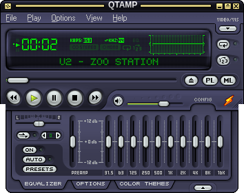 WinampModernPP in the Good Ol' Winamp color theme