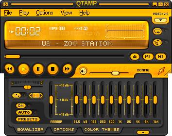 WinampModernPP in the Halloween color theme